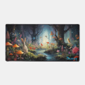 Gepersonaliseerde Magic Mushroom Forest Desk Mat (Voorkant)