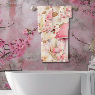 Gepersonaliseerde magische fee bloementuin Pixie Bad Handdoek
