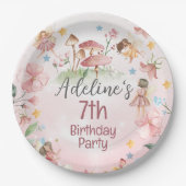 Gepersonaliseerde Magische Sprookjestuin Papier Bo Papieren Bordje (Voorkant)