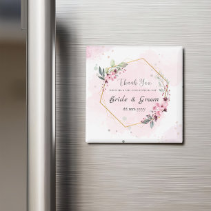 Gepersonaliseerde magneet bruiloft gunsten voor ga