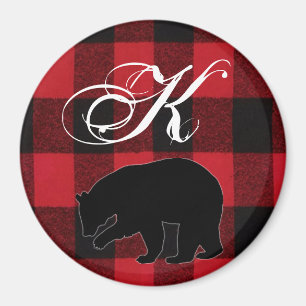 Gepersonaliseerde magneet Red Buffalo Plaid Beer Z