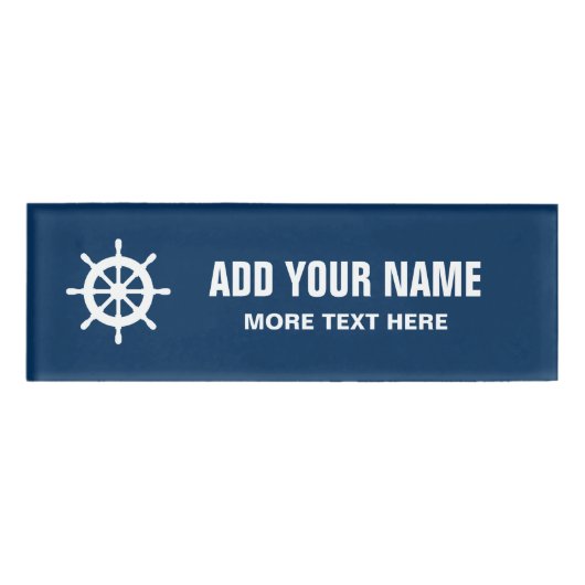 Gepersonaliseerde magnetische naamlabels voor boot naambadge (Voorkant)