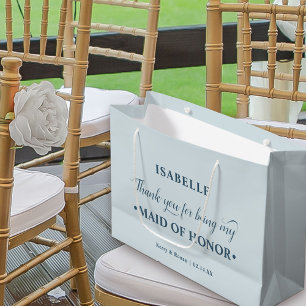 Gepersonaliseerde Maid of Honor Blue Dank je Groot Cadeauzakje