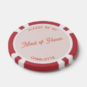 Gepersonaliseerde Maid of Honor Voorstel Poker Chips (Enkel)