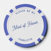 Gepersonaliseerde Maid of Honor Voorstel Poker Chips (Achterkant)