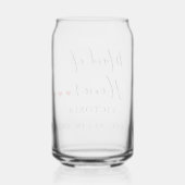 Gepersonaliseerde Maid of Honor w. Hearts Blikvorm Glas (Achterkant)