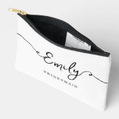 Gepersonaliseerde make-up tas bruidsmeisje geschen (Open)