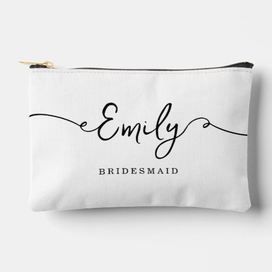 Gepersonaliseerde make-up tas bruidsmeisje geschen (Voorkant)