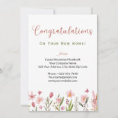 Gepersonaliseerde makelaar Gefeliciteerd klant Flo Kaart (Voorkant)