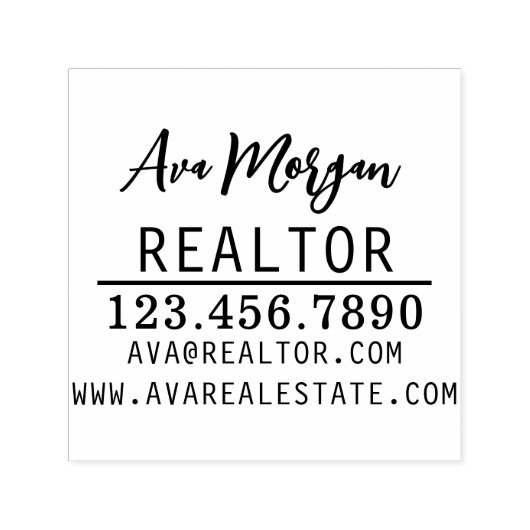 Gepersonaliseerde makelaar Gift Zelfinktende Stempel (Design)