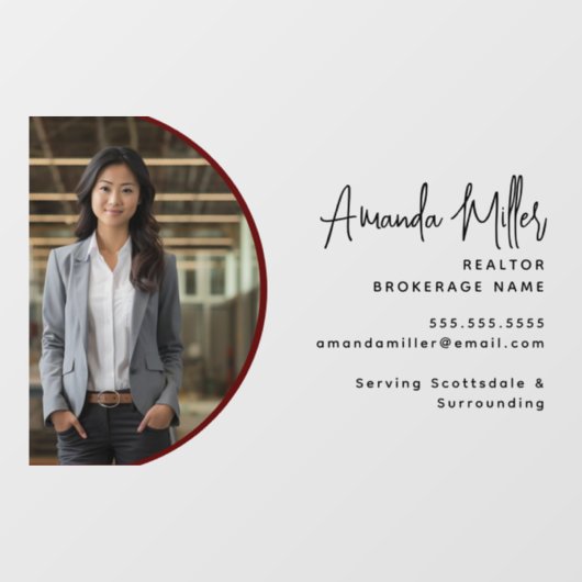 Gepersonaliseerde makelaar makelaar makelaar in on raamsticker (Vel)