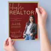 Gepersonaliseerde makelaar QR Code Vastgoed Market Flyer (Hand)