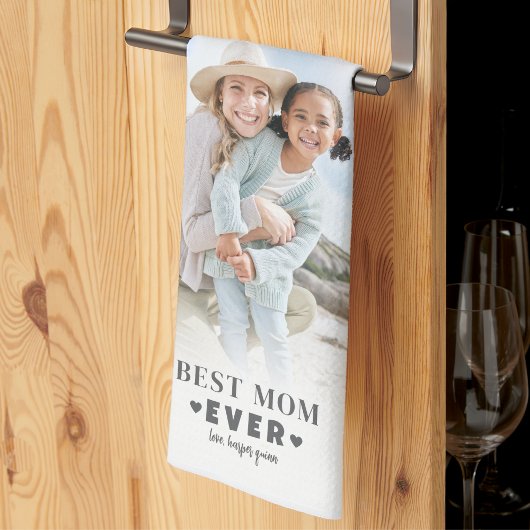 Gepersonaliseerde mama fotocollage theedoek