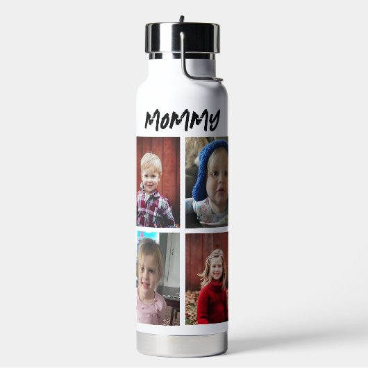 Gepersonaliseerde mama | Kinderfoto's Waterfles (Links)
