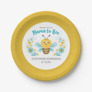 Gepersonaliseerde Mama naar Bee Baby shower Papieren Bordje