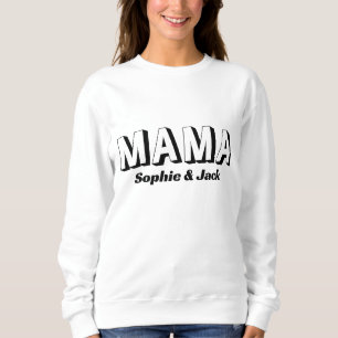 Gepersonaliseerde Mama Sweatshirt met Kind Namen