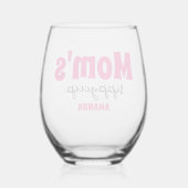Gepersonaliseerde Mama's Sippy Cup Wijnglas Zonder Voet (Achterkant)
