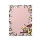 Gepersonaliseerde mam's Gele Lab Puppy Duo Notitieblok (Gedraaid)