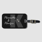 Gepersonaliseerde man en vrouw reizen bagagelabel (Voorkant (horizontaal))