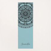 Gepersonaliseerde Mandala Blue Yoga Mat (Voorkant)
