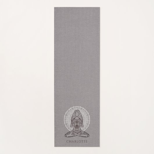 Gepersonaliseerde Mandala Lotus Pose Dubbelzijdig Yogamat (Voorkant)