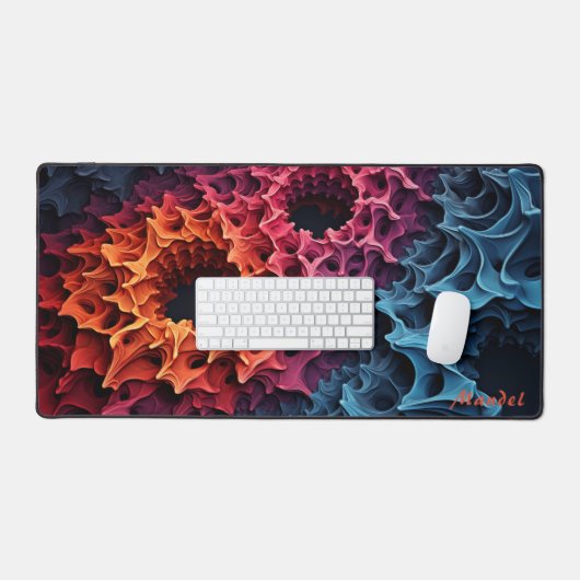Gepersonaliseerde Mandelbrot Julia Set Desk Mat (Keyboard & Muis)