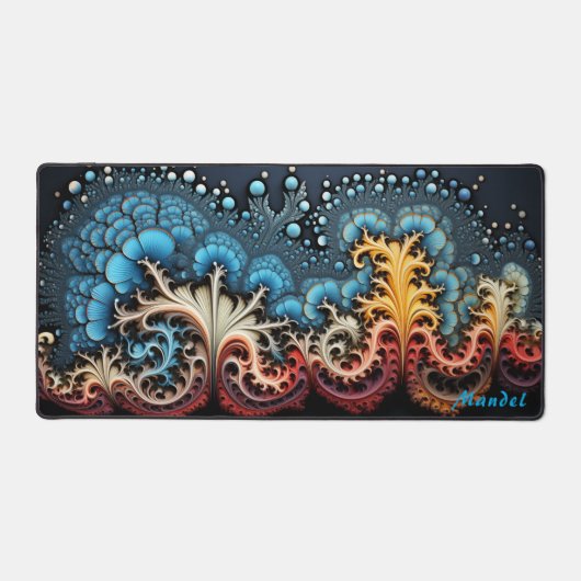 Gepersonaliseerde Mandelbrot Julia Set Desk Mat (Voorkant)