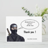 Gepersonaliseerde Manga Comic Ninja Dank u kaart (Staand voorkant)