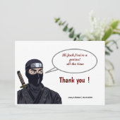 Gepersonaliseerde Manga Comic Ninja Dank u kaart (Staand voorkant)