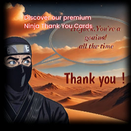 Gepersonaliseerde Manga Comic Ninja Dank u kaart