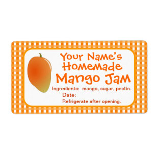 Gepersonaliseerde Mango Jam Canning Jar Labels Sti