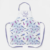 Gepersonaliseerde Manicurist Nail Tech Wit Schort (Voorkant)