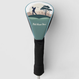 Gepersonaliseerde mannelijke golfer ontwerp hoofd golfheadcover