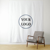 Gepersonaliseerde Mannen geschenken Zwart-wit LOGO Wandkleed (In situ)