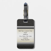 Gepersonaliseerde Mannen met drie letters Bagagelabel (Achterkant verticaal)