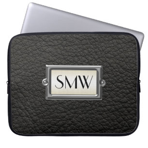 Gepersonaliseerde Mannen met drie letters Laptop Sleeve