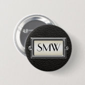 Gepersonaliseerde Mannen met drie letters Ronde Button 5,7 Cm (Voorkant /achterkant)