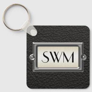 Gepersonaliseerde Mannen met drie letters Sleutelhanger