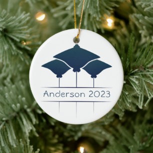 Gepersonaliseerde Manta Ray Kerstvakantie Keramisch Ornament