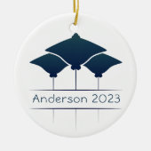 Gepersonaliseerde Manta Ray Kerstvakantie Keramisch Ornament (Voorkant)