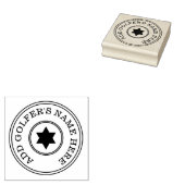 Gepersonaliseerde Maple Wood Golf Ball Stamp Rubberstempel (Gestempeld)