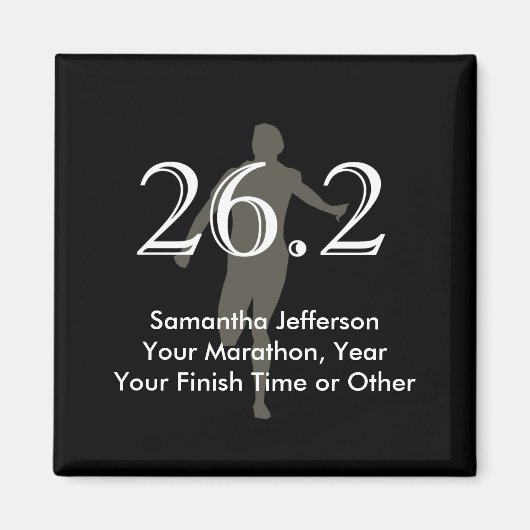 Gepersonaliseerde marathonloper 26.2 Keepasoed Bla Magneet (Voorkant)