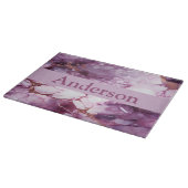 Gepersonaliseerde Marble Look Glas Snijplank (Hoek)