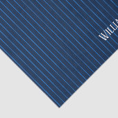 Gepersonaliseerde marineblauwe instripes tissuepapier (Detail)