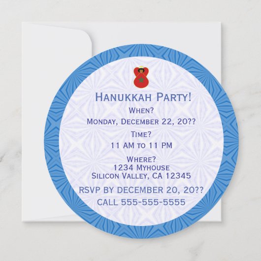 Gepersonaliseerde Marokkaanse engel Chanoeka-vlag Kaart (Achterkant)