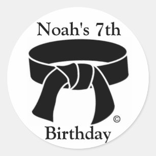 Gepersonaliseerde Martial Arts Black Belt Stickers