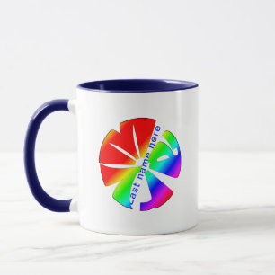 Gepersonaliseerde "Mary" Naam Rainbow Coffee Mok