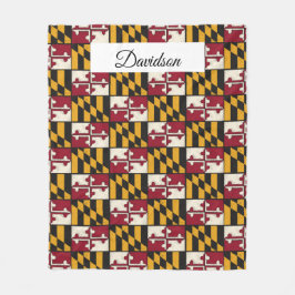 Gepersonaliseerde Maryland vlag Fleece Deken