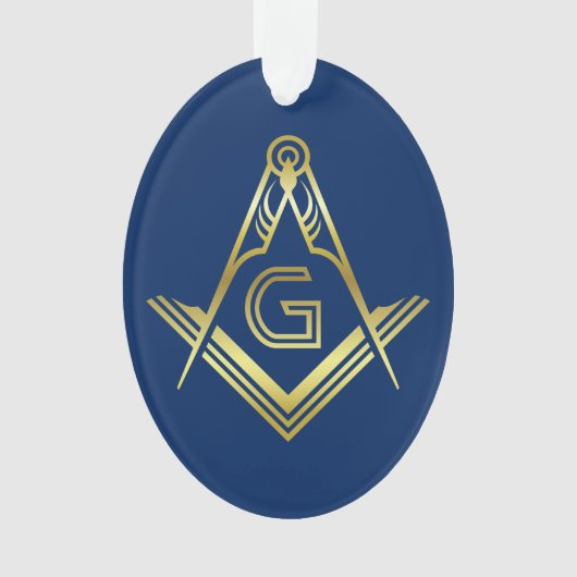 Gepersonaliseerde Masonic-kerstversieringen Ornament (voorkant)