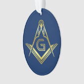 Gepersonaliseerde Masonic-kerstversieringen Ornament (voorkant)